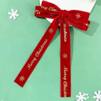 AWAYTR Двухслойная Рождественская заколка для волос Модные тканевые заколки для волос Валентин Головной убор Аксессуары для волос для девочки Подарок на праздник