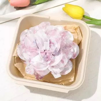 AWAYTR Gradient Soft Gauze Hair Claws Fabric Flower Hair Clips Crab For Women Girl Gift Hair Accessories Valentine Headwear