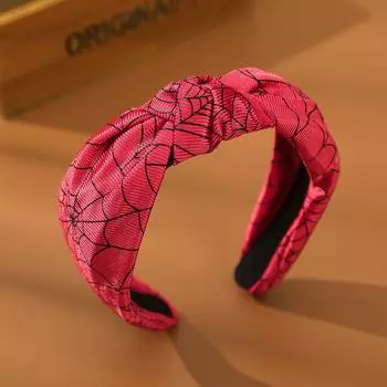 AWAYTR Хэллоуин Узор Галстук-бабочка Повязки на голову Тканевая Широкая Повязка на голову Аксессуары для волос для женщин Фестивальный головной убор