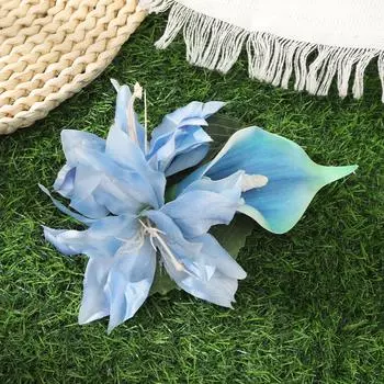 AWAYTR Hoonlily Цветочная заколка-уточка ручной работы, цветочные заколки для волос, головной убор на День святого Валентина, аксессуары для волос для девочек, фестивальный подарок