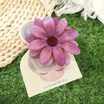 AWAYTR Искусственная темная хризантема заколка-уточка цветочные заколки для волос Валентин головной убор аксессуары для волос для девочки фестивальный подарок