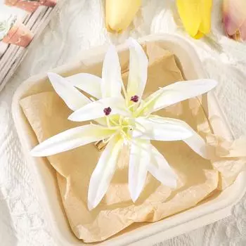 AWAYTR Искусственный цветок лилии-паука Заколка-клюв для волос Цветочные заколки для волос Валентин Головной убор Аксессуары для волос для девочки Подарок на фестиваль