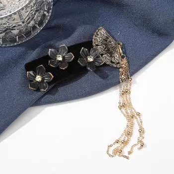 AWAYTR Элегантная заколка для волос с кисточкой и бабочкой Женская Античная бабочка Боковой зажим Движущаяся бабочка Заколка для волос BB Заколка для волос Аксессуар для волос