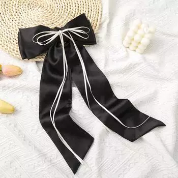 AWAYTR Кисточка Сатиновая Заколка-Бантик Элегантные Тканевые Зажимы для Волос Валентинка Головной Убор Аксессуары для Волос для Девочки Праздничный Подарок