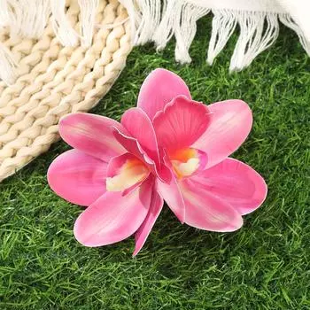 AWAYTR Красочная заколка для волос в виде цветка цимбидиума и утиного клюва, цветочные заколки для волос, головной убор на День святого Валентина, аксессуары для волос для девочек, фестивальный подарок