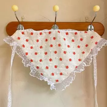 AWAYTR Милые цветочные треугольные повязки на голову Женские Девичьи Шарф для волос Повязка на голову Корейский Французский Пасторальный Головной убор Летний Кружевной Головной убор