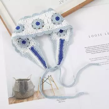 AWAYTR Модная плетеная повязка на голову для женщин, вязаная, с принтом, бандана, тюрбан, повязка, головной платок, эластичная повязка для волос, аксессуар для волос