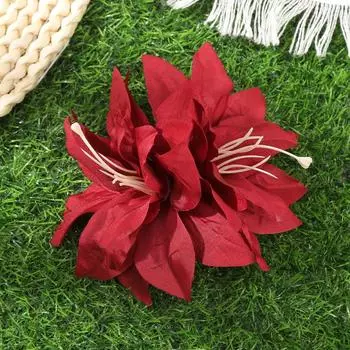 AWAYTR Однотонная искусственная лилия заколка-утиный клюв цветочные заколки для волос Валентин головной убор аксессуары для волос для девочки фестивальный подарок