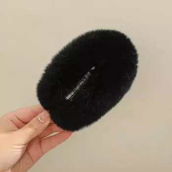 AWAYTR Plush Oval Shell Duckbill Hairpin Cute Hair Clips Valentine Headwear Girl Hair Accessories Festival Gift