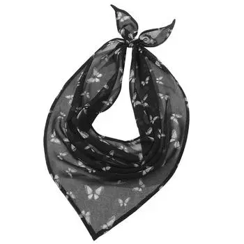 AWAYTR Повязка на голову треугольная с узором бабочки и леопарда, шарф для волос, резинки для волос для женщин, головной убор для вечеринки, весенняя повязка на голову, головной убор