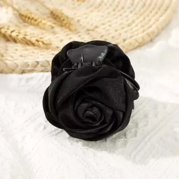 AWAYTR Red Rose Heart Hair Claws Fashion Fabric Hair Clips Crab For Women Girl Gift Hair Accessories Valentine Headwear