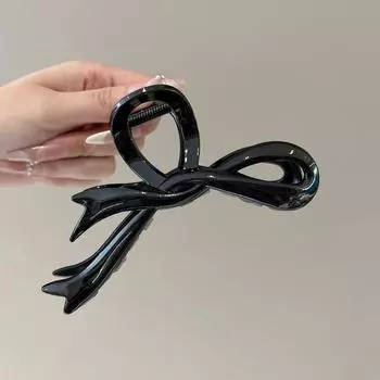 AWAYTR Retro Brown Bow Tie Hair Claws Acrylic Hair Clips Crab For Women Girl Gift Hair Accessories Valentine Headwear