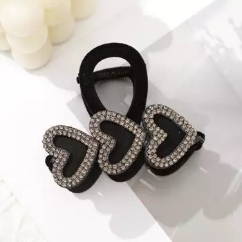 AWAYTR Shiny Rhinestone Hair Claws Fashion Crystal Hair Clips Crab For Women Girl Gift Hair Accessories Valentine Headwear