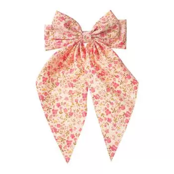 AWAYTR Заколка-бант с мятыми цветами, искусственные цветочные заколки для волос, головной убор на День святого Валентина, аксессуары для волос для девочек, фестивальный подарок