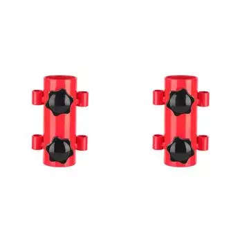 Awning Rod Holder Adjustable Outdoor Camping Tent Canopy Pole Fixed Tube (Red) D