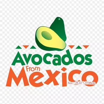 Авокадо из Мексики, авокадо, термопереносная печать, виниловые нашивки, наклейки для одежды, аппликации «сделай сам», моющиеся нашивки