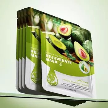 Авокадо Очищающая Нежная Маска Увлажняющая Коллагеновая Укрепляющая Маска Улучшает Огрубевшую Кожу Устраняет Морщины и Контролирует Выработку Жира 1pcs