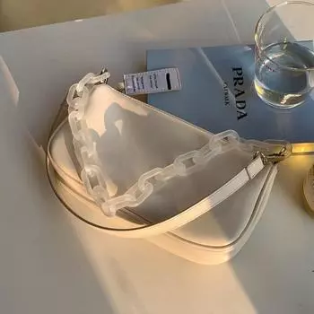 Авокадово-зеленая весенне-летняя новинка, высококачественная подмышечная сумка, простая диагональная сумка-багет на одно плечо бежевый