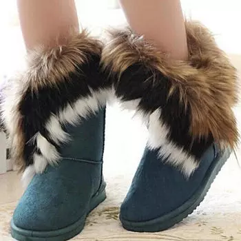 Австралийские модные зимние женские сапоги на меху, водонепроницаемые, теплые, женские зимние сапоги, без застежек, плоские, однотонные, ботильоны Z486 35 5.5 синий