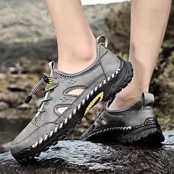 Австралийский бренд, известный своим отзывом и утечкой, собирает высококачественную мужскую сетчатую обувь, летнюю дышащую обувь большого размера для активного отдыха 38