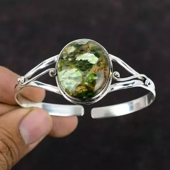 Австралийский хромированный браслет-манжета из халцедона, ювелирные изделия из настоящего драгоценного камня, браслет из стерлингового серебра 925 пробы, ювелирные изделия ручной работы, регулируемый браслет, подарок для мамы