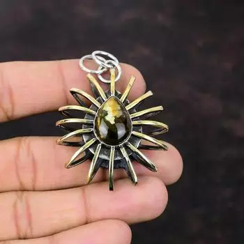 Австралийский хромированный кулон с халцедоном, ювелирные изделия из драгоценных камней, подвеска из стерлингового серебра 925 пробы, позолоченный кулон 18 карат, клетка ручной работы, ювелирное изделие, подарок для мамы