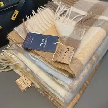 Австралийский шерстяной шарф в клетку: Унисекс, узкий, универсальный и уютный 188*32 cm