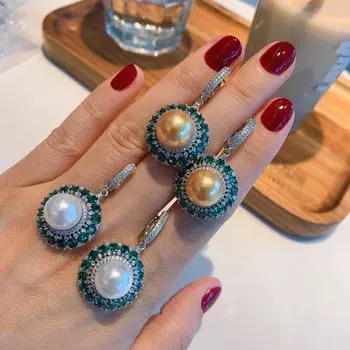 Австралийский жемчуг Fritillary Женская мода Креативные украшения Знаменитости Ювелирные изделия Подвеска-гвоздик для женщин