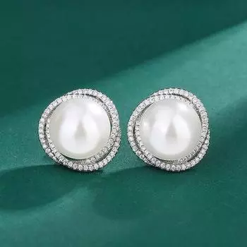 Австралийское жемчужное ожерелье, женская новая жемчужная цепочка на ключицу, серьги-гвоздики из пресноводного жемчуга, белое кольцо из ракушки и жемчуга