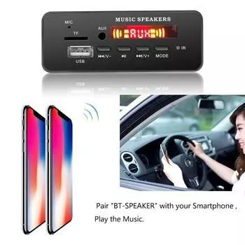 Авто Bluetooth 5.0 Радио Handsfree Mp3 декодер Панель Беспроводной FM-приемник Модуль TF Карта 3,5 мм USB Аудио Адаптер FM Radio Board