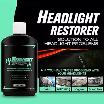 Авто фара линзы восстановить 120г фара мгновенное обновление очиститель восстановитель с губкой авто фара ремонт полироль очиститель чёрный