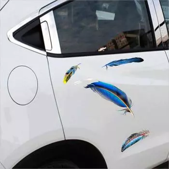 Авто мотоцикл наклейки царапины декоративные наклейки прозрачные наклейки с перьями виниловые наклейки