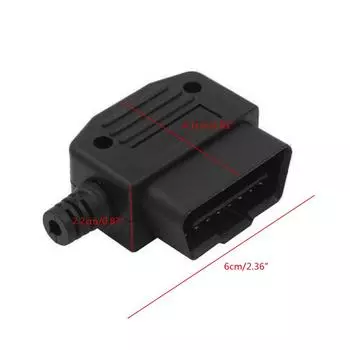 Авто OBD2 OBDII 16-контактный разъем для подключения диагностического сканера, удлинитель, адаптер, соединительный кабель, водонепроницаемый чёрный