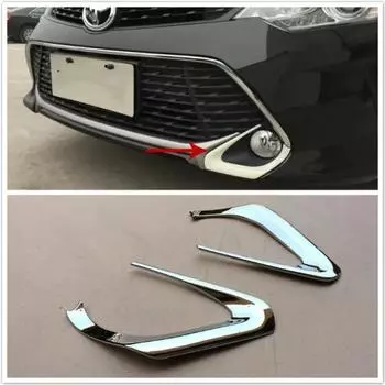 Авто передние противотуманные фары ABS хромированные наклейки для To + Yota Camry 2015 аксессуары для стайлинга автомобилей