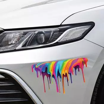 Авто Радуга Краска Граффити Автомобильные Аксессуары Наклейки Винил Для Грузовика Наклейки На Двигатель Боковая Часть Кузова Топливный Бак Фургоны Окно Наклейка 04