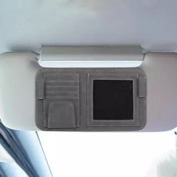 Авто солнцезащитный козырек Органайзер Автомобильный держатель для карт Многокарманные универсальные держатели для очков Мобильный телефон чёрный