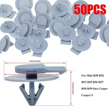 Авто зажимы для обшивки колесной арки, крепежные детали, автомобильные пластиковые заклепки для BMW Mini R50 R52 R53 R55 R56 R57 One Cooper SD Convertible Roadster