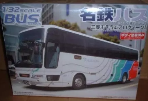 Автобус Aoshima Bunka Kyozaisha Bus Meitetsu Bus Mitsubishi Fuso Aero Queen Speed 1/32 № 23 I/High