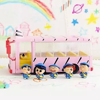 Автобус для детского сада Crayon Futaba поставляется с 5 фигурками из серии Colle Chara Shin-chan
