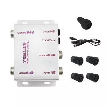 Автобус Видео Парковочный Датчик с 4 Датчиками Датчик Помощь Задним Ходом Резервный Радар-Детектор для Грузовика 1PCS