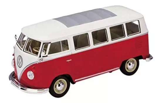 Автобус WELLY VW T1 1963 года выпуска, красный, готовая модель, перепродажа 1/24