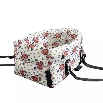 Автокресло для собак с центральной консолью, съемный подлокотник, бустерное сиденье с мягкой подушкой, ремень безопасности, автомобиль для домашних животных розовый