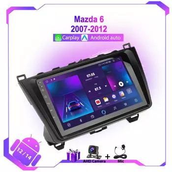 Автомагнитола для Mazda 6 2007-2012 4G WIFI Автомобильный мультимедийный видеоплеер Навигация GPS BT Беспроводной CarPlay Головное устройство Нет 2din DVD