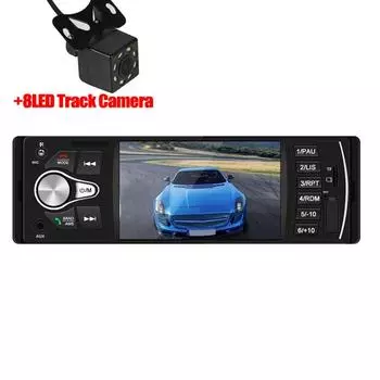 Автомагнитола MP5 Автомобильный MP3 MP4 плеер USB Автомобильный 4.1 HD Автомагнитола IN OUT FM/AUX bluetooth с 8LED Камера заднего вида с динамической траекторией