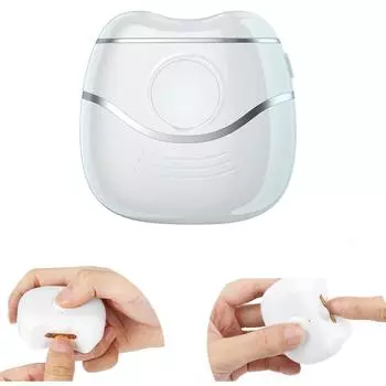 Автоматическая электрическая машинка для стрижки ногтей со скоростями и отсеком для хранения обрезков ногтей, перезаряжаемая безопасная машинка для стрижки ногтей для детей и малышей белый