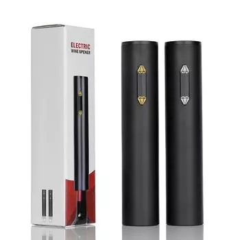 Автоматическая электрическая открывалка для бутылок вина с резаком для фольги Кухонные принадлежности Гаджеты Открывалка Электрическая Легкая Открывалка для бутылок красного вина серебряный