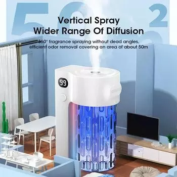 Автоматическая ароматическая машина с 5 скоростями, настенный диффузор, ароматерапевтический аппарат с дисплеем, светодиодная подсветка, умный очиститель воздуха
