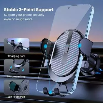 Автоматическая блокировка держателя мобильного телефона, телескопический автомобильный держатель на присоске чёрный