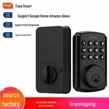 Автоматическая блокировка Smart Deadbolt с интеграцией Google Home и Amazon Alexa black чёрный