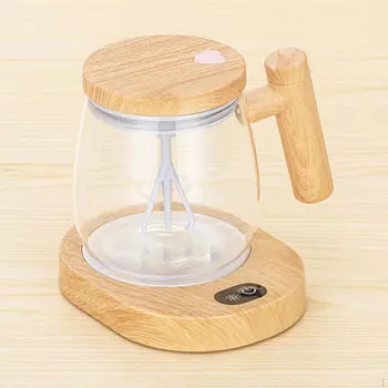 Автоматическая чашка для перемешивания, электрическая кружка для смешивания с ручкой, мощный нагреватель для кофе/молока/белкового порошка Clear